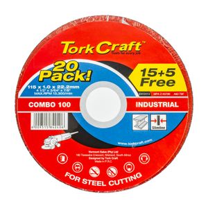 15+ 5 Free Cutting Disc Steel 115 X 1.0 X 22.2mm